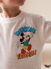 ağ Çap - Mickey Mouse Qısaqol T-shirt (3ay-8il) - 7şəkildən 3 şəkil