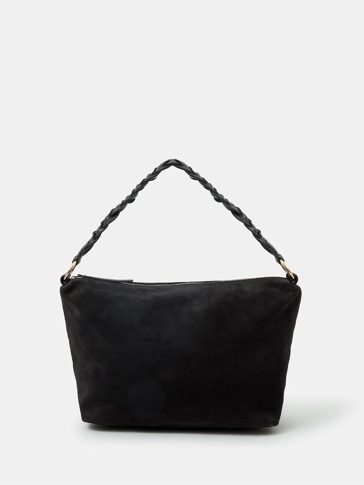 Accessorize Braided Strap Suede Shoulder Bag - Slika 1 iz 2