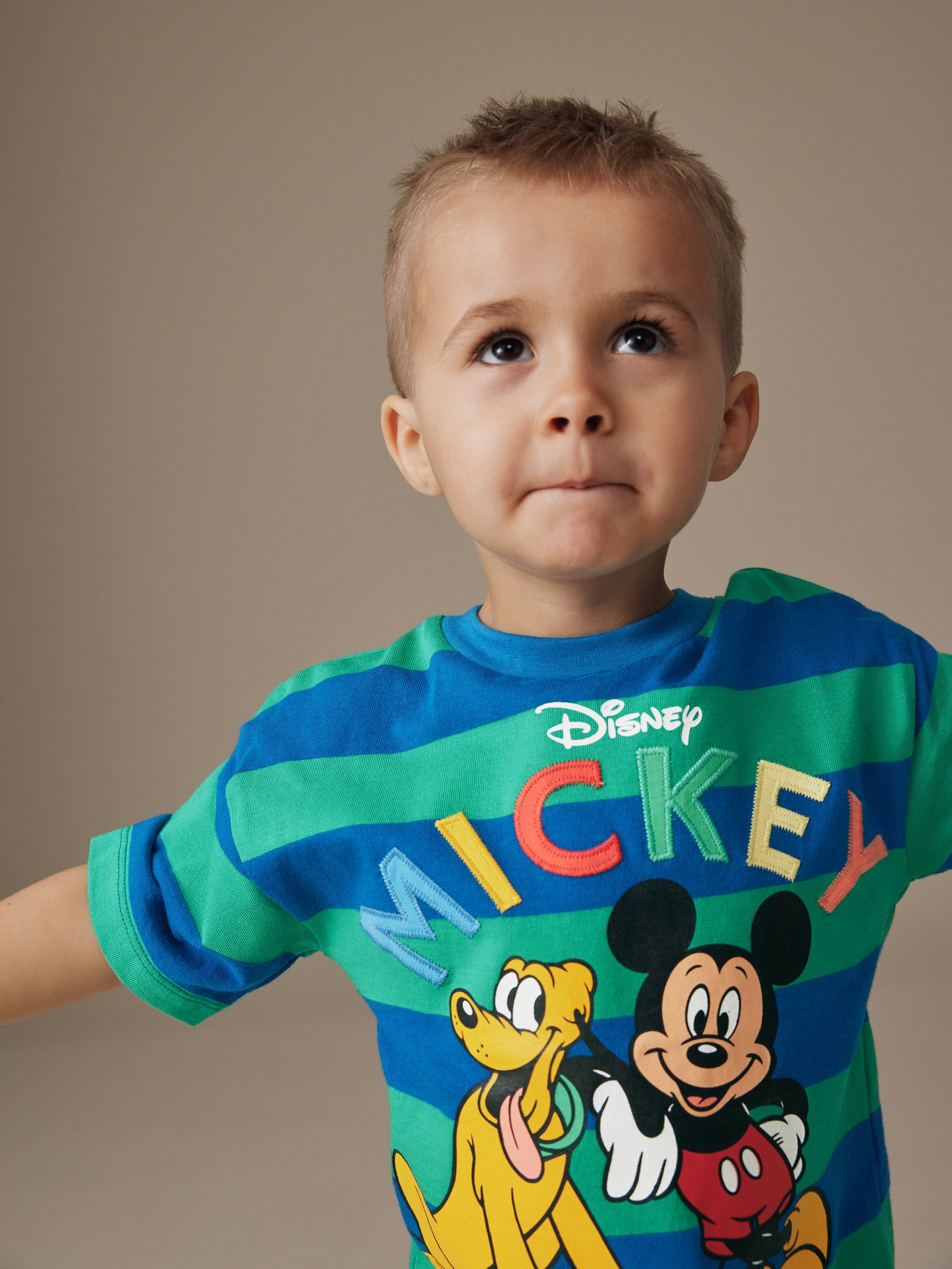 Buy Blue/Green Mickey Mouse Short Sleeve T-Shirt (3mths-8yrs) from
