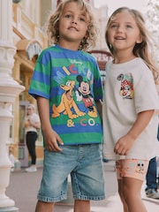 Blue/Green Mickey Mouse Short Sleeve T-Shirt (3mths-8yrs) - Image 4 of 10