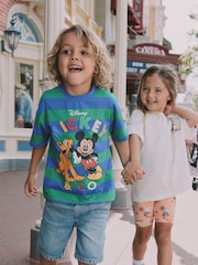 Blue/Green Mickey Mouse Short Sleeve T-Shirt (3mths-8yrs) - Image 5 of 10