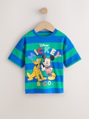 Blue/Green Mickey Mouse Short Sleeve T-Shirt (3mths-8yrs) - Image 7 of 10