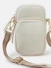 Accessorize Cream Webbing Strap Phone Bag - Image 4 of 5