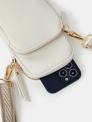 Accessorize Cream Webbing Strap Phone Bag - Image 5 of 5