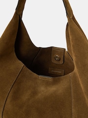 Accessorize Tan Brown Large Suede Shoulder Bag - Image 2 of 2