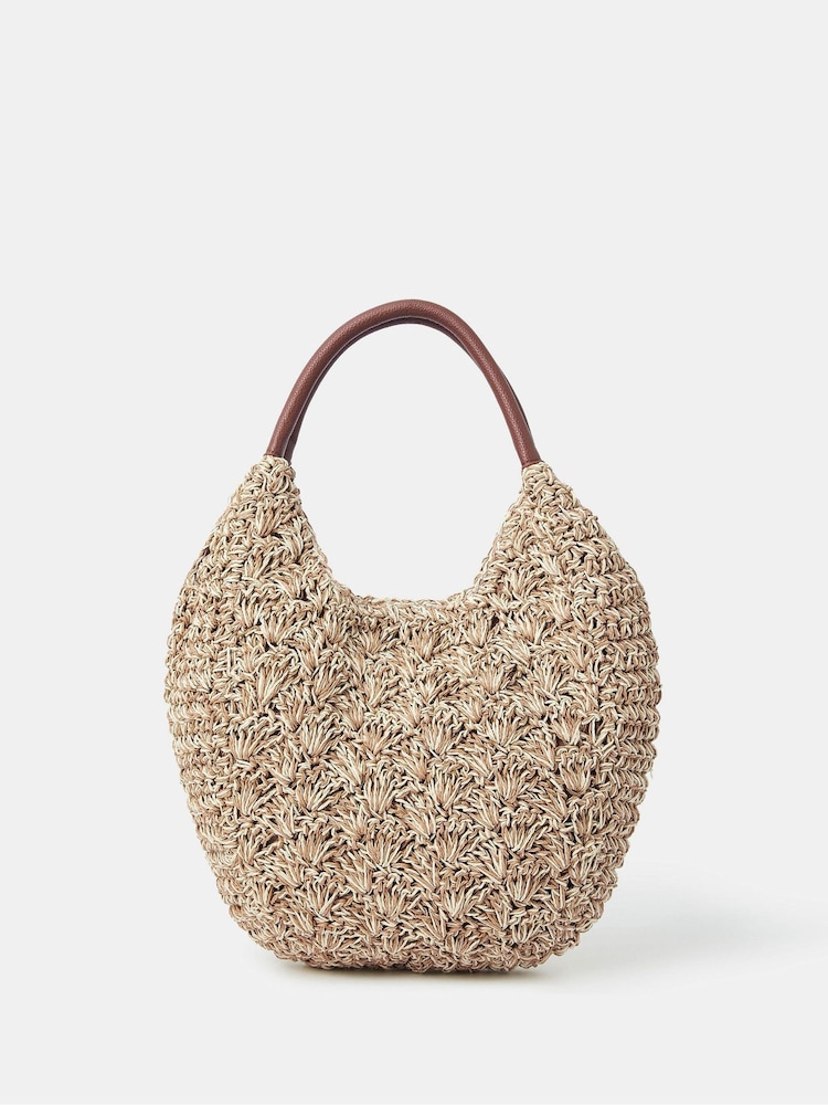 Accessorize Natural Raffia Scoop Shoulder Bag - Image 1 of 2