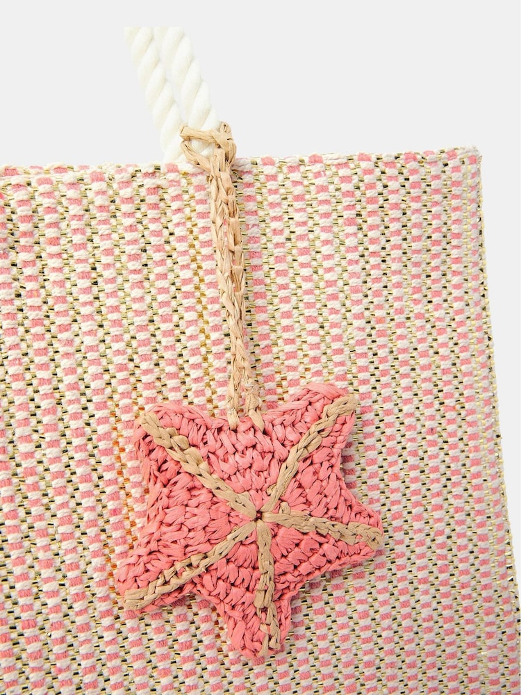 Accessorize Metallic Woven Starfish Shopper Bag - Slika 2 iz 2