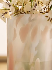 Natural Frosted Confetti Glass Vase - Image 2 of 3