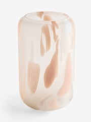 Natural Frosted Confetti Glass Vase - Image 3 of 3