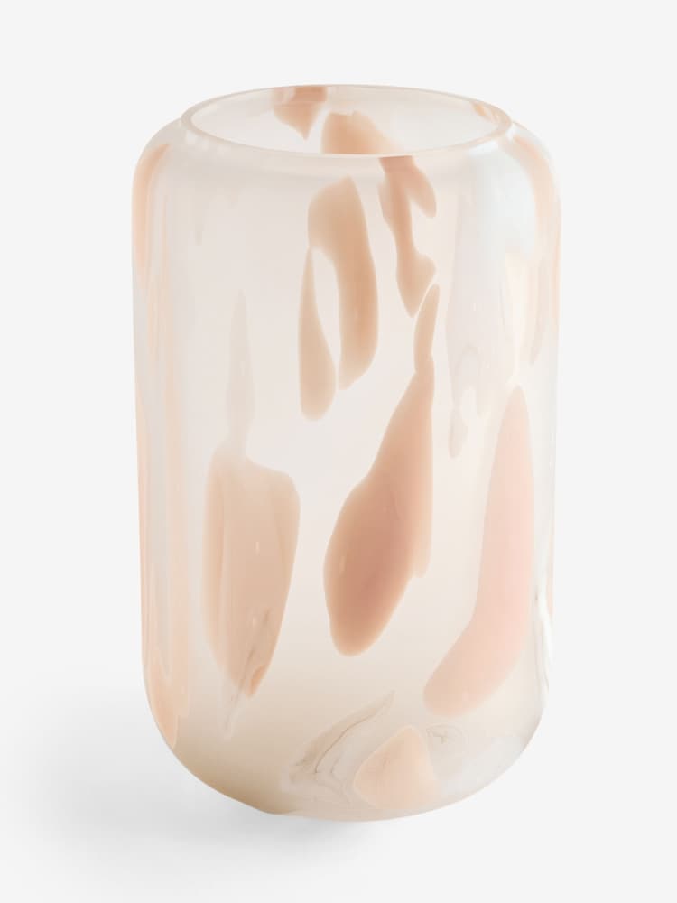 Natural Frosted Confetti Glass Vase - Image 3 of 3