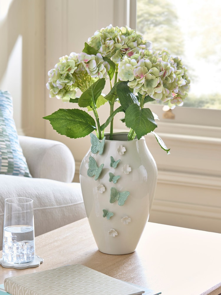 Cream Ceramic 3D Butterfly Vase - Image 1 of 3