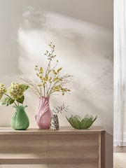 Pink Reactive Glaze Petal Shaped Ceramic Vase - Image 2 of 5