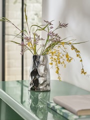 Chrome Contemporary Ceramic Bud Vase - Image 1 of 3