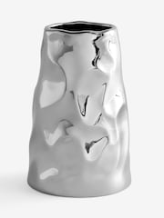 Chrome Contemporary Ceramic Bud Vase - Image 3 of 3