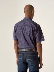 Skopes Blue Circle Print 100% Cotton Short Sleeve Regular Fit Shirt - Image 2 of 5