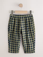 Navy Gingham Barrel Pull On Trousers (3mths-7yrs) - Image 5 of 8