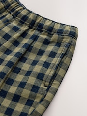 Navy Gingham Barrel Pull On Trousers (3mths-7yrs) - Image 7 of 8