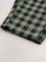 Navy Gingham Barrel Pull On Trousers (3mths-7yrs) - Image 8 of 8