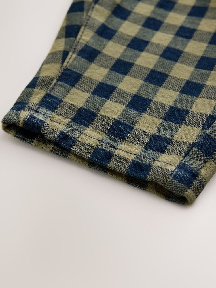 Navy Gingham Barrel Pull On Trousers (3mths-7yrs) - Image 8 of 8