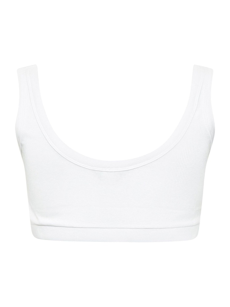Yours Curve Black Ribbed Crop Tops 2 Pack Bra - Image 5 of 5