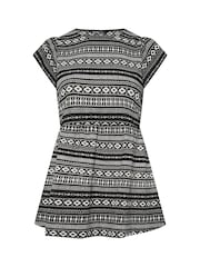 Yours Curve Black Cut About Smock Blouse - Image 9 of 9