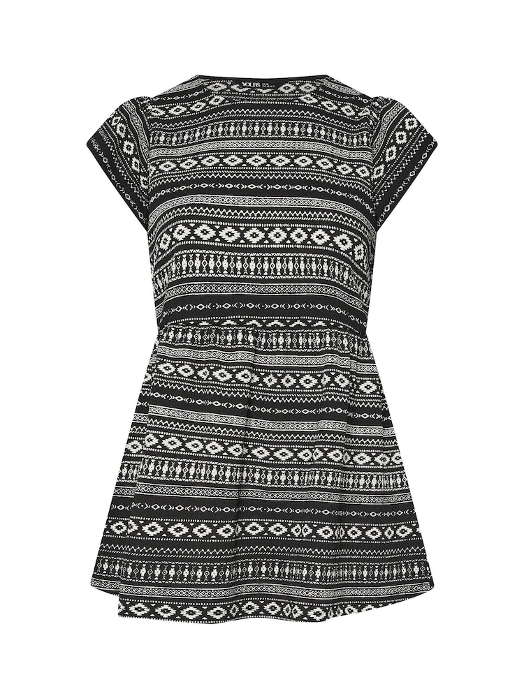 Yours Curve Black Cut About Smock Blouse - Image 9 of 9 Yours Curve Black Cut About Smock Blouse - Image 9 of 9