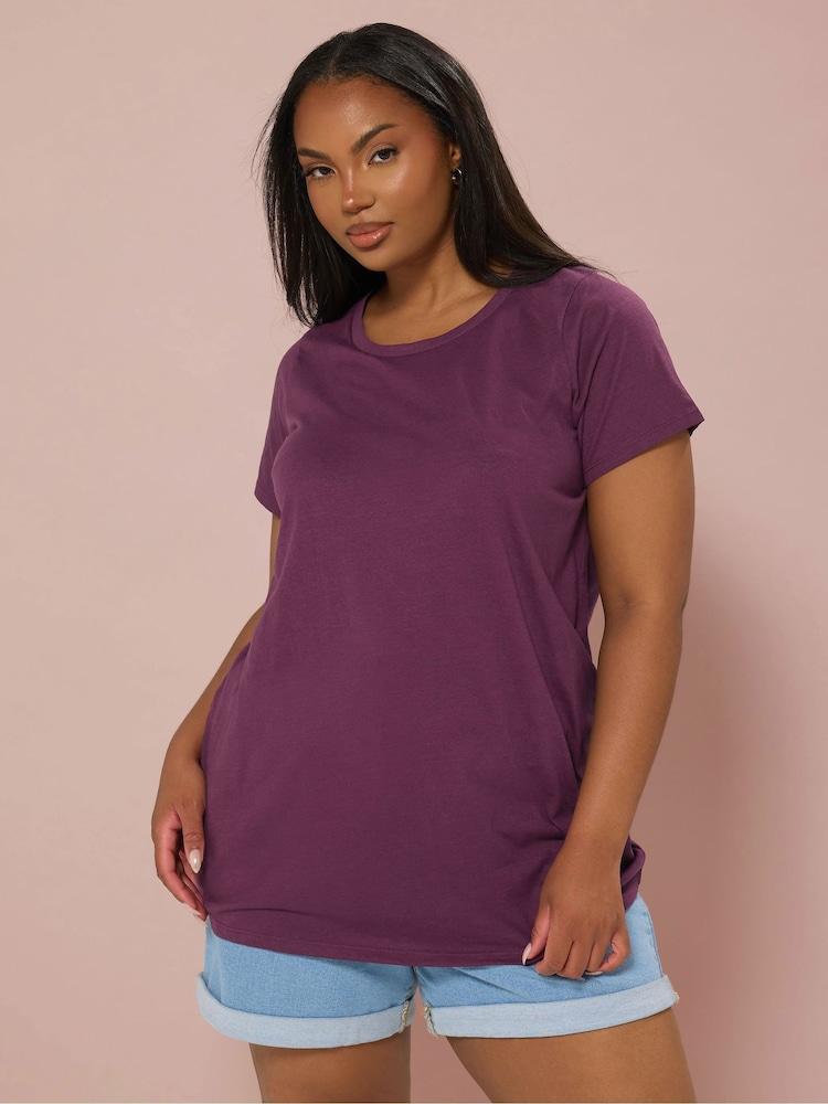 Yours Curve Natural Core Basic Short Sleeve Shorts 3 Pack T-shirts - Image 13 of 13 Yours Curve Natural Core Basic Short Sleeve Shorts 3 Pack T-shirts - Image 13 of 13