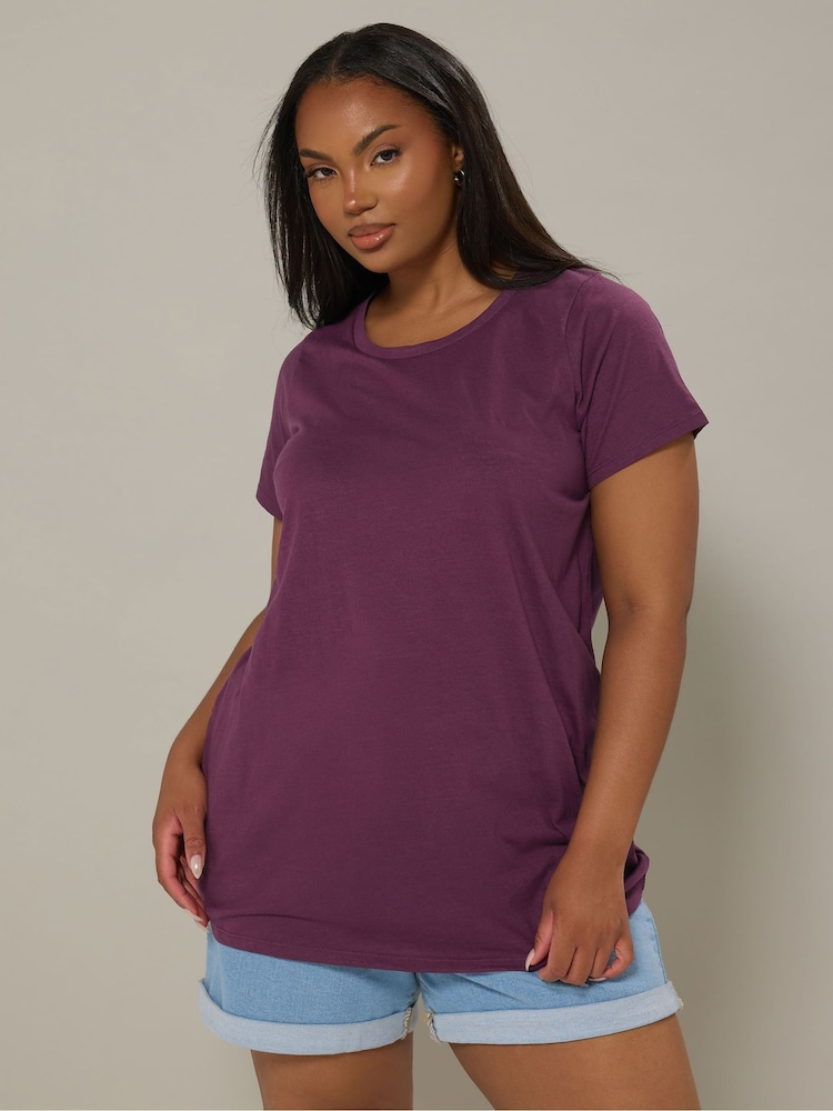 Yours Curve Natural Core Basic Short Sleeve Shorts 3 Pack T-shirts - Image 2 of 13 Yours Curve Natural Core Basic Short Sleeve Shorts 3 Pack T-shirts - Image 2 of 13
