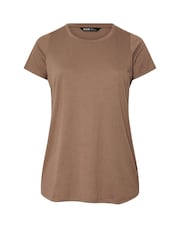 Yours Curve Natural Core Basic Short Sleeve Shorts 3 Pack T-shirts - Image 7 of 13
