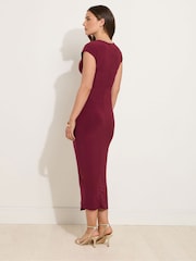 Long Tall Sally Purple Drape Buckle Midaxi Dress - Image 3 of 5