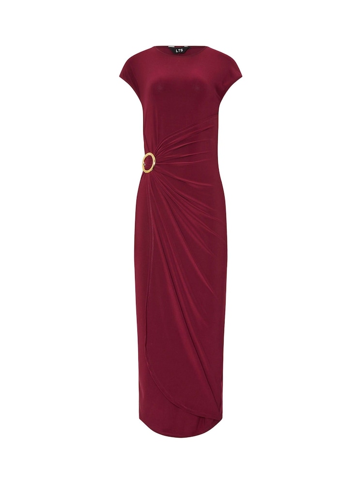 Long Tall Sally Purple Drape Buckle Midaxi Dress - Image 5 of 5