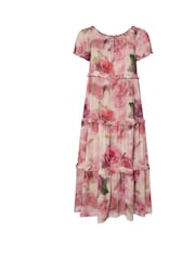 Yours Curve Pink Mesh Occasion A Line Dress - Image 5 of 5