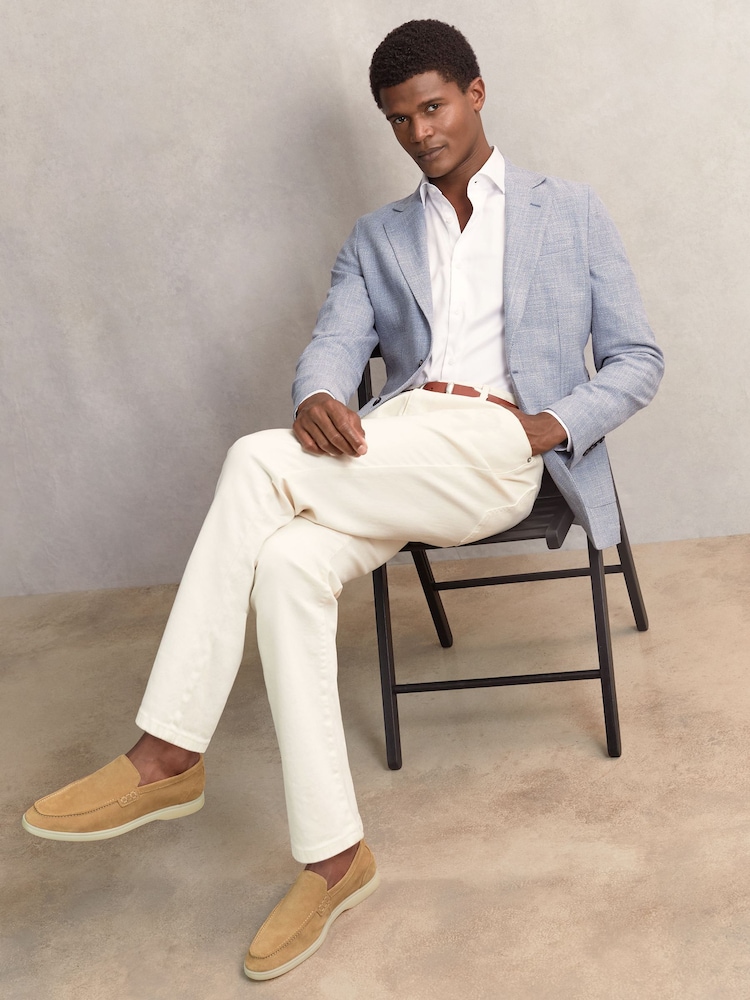 Reiss Stone Kason Suede Slip-On Loafers - Image 6 of 6 Reiss Stone Kason Suede Slip-On Loafers - Image 6 of 6