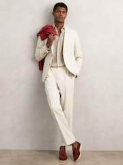 Reiss Maroon Red Harrison Suede Tassel Loafers - Image 2 of 6