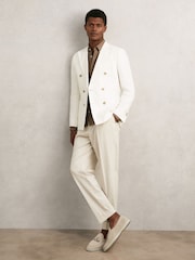 Reiss Light Stone Harrison Suede Tassel Loafers - Image 2 of 5