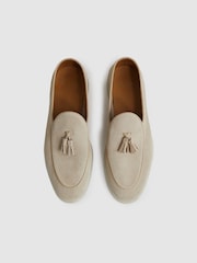 Reiss Light Stone Harrison Suede Tassel Loafers - Image 4 of 5