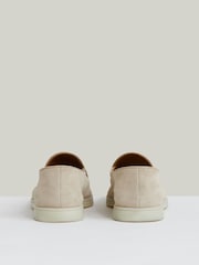 Reiss Light Stone Harrison Suede Tassel Loafers - Image 5 of 5