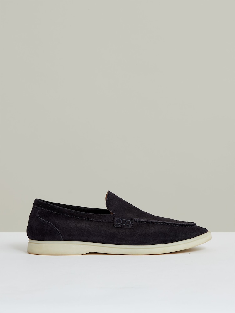 Azul marino - Mocasines sin cordones de ante Kason de Reiss - Imagen 1 de 5