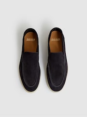 Azul marino - Mocasines sin cordones de ante Kason de Reiss - Imagen 3 de 5