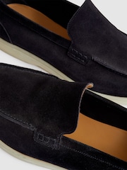 Reiss Navy Kason Suede Slip-On Loafer - Image 6 of 6