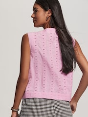 Pink Broderie Waistcoat - Image 2 of 7