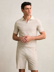 Reiss Ecru/Taupe Brown Harvey Shorts - Image 1 of 7