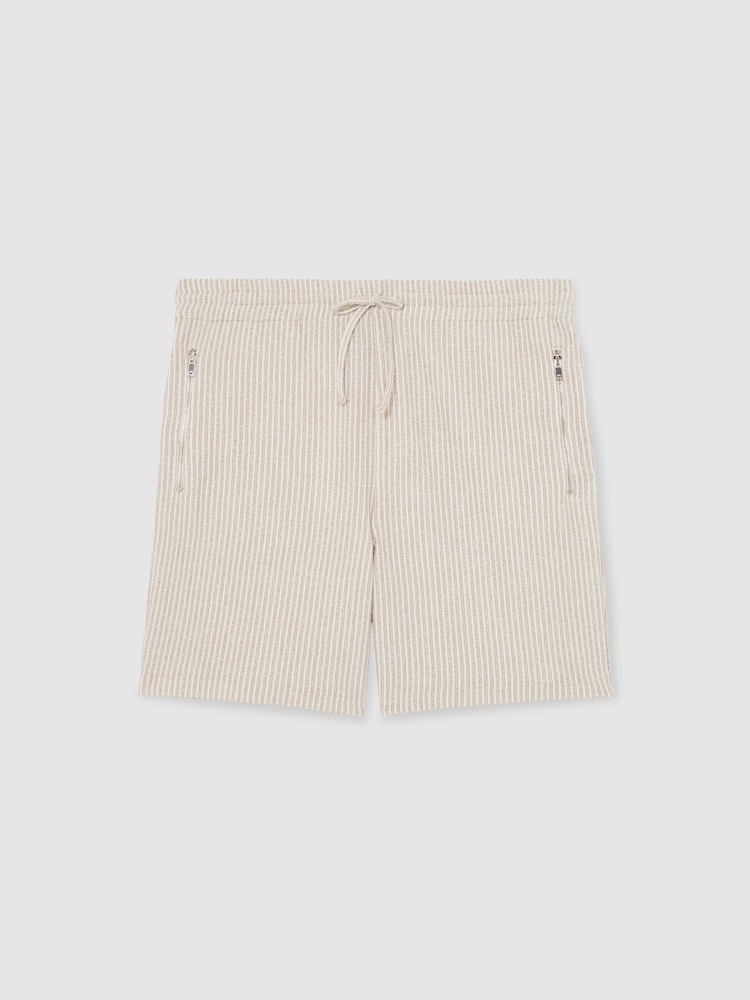 Reiss Ecru/Taupe Brown Harvey Shorts - Image 2 of 7