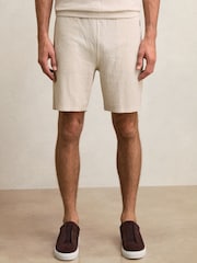 Reiss Ecru/Taupe Brown Harvey Shorts - Image 3 of 7