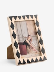 Rockett St George Black/Cream Harlequin Photo Frame - Image 2 of 5