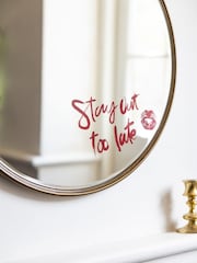 Rockett St George Red Lipstick Rock and Roll Round Mirror - Image 2 of 5