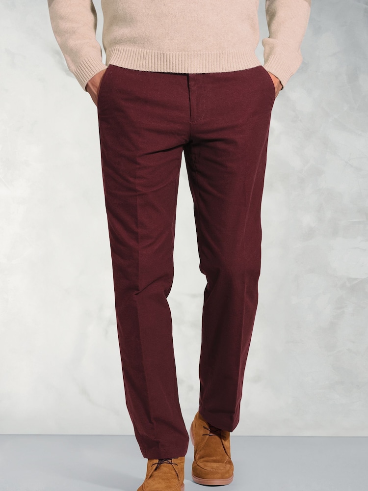 Rojo - Brook Taverner Brushed Cord Trousers - Imagen 1 de 3 Rojo - Brook Taverner Brushed Cord Trousers - Imagen 1 de 3