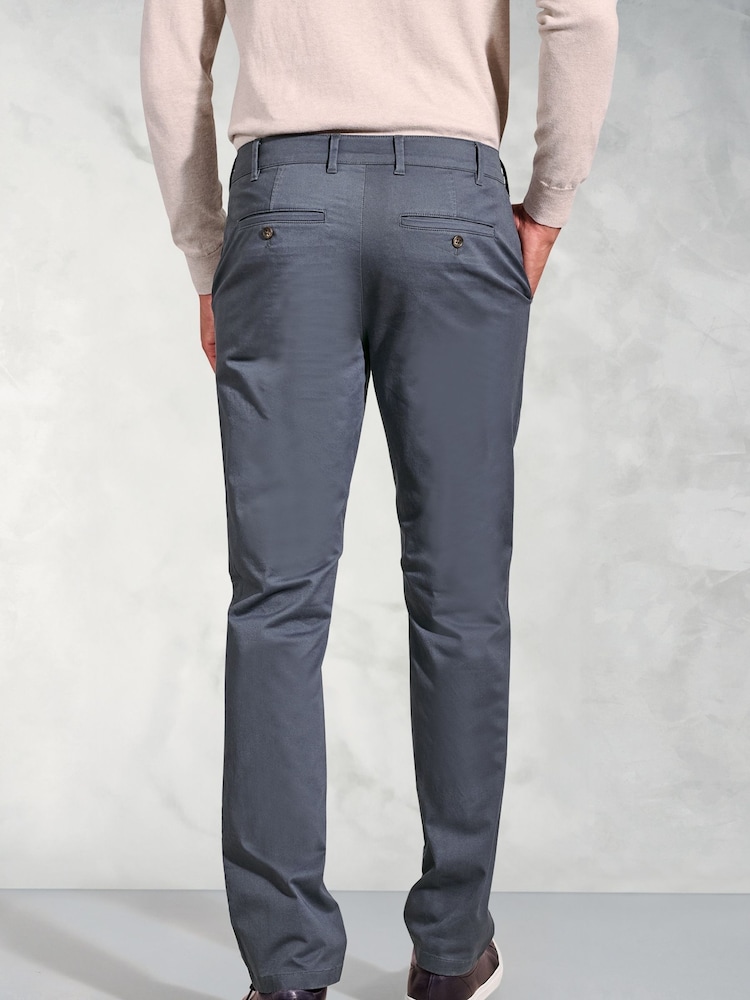 Brook Taverner Blue Cotton Stretch Chinos - Image 2 of 3