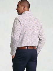 Brook Taverner Red Ditsy Floral Long Sleeve 100% Cotton Shirt - Image 2 of 5
