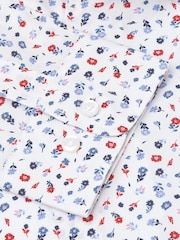 Brook Taverner Red Ditsy Floral Long Sleeve 100% Cotton Shirt - Image 5 of 5